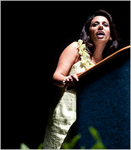 Brigitte Gabriel spoke to a Tea Party event in September. She says her views were shaped while growing up in Lebanon. Matt Nager for The New York Times